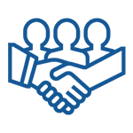 Image of community partnership icon.